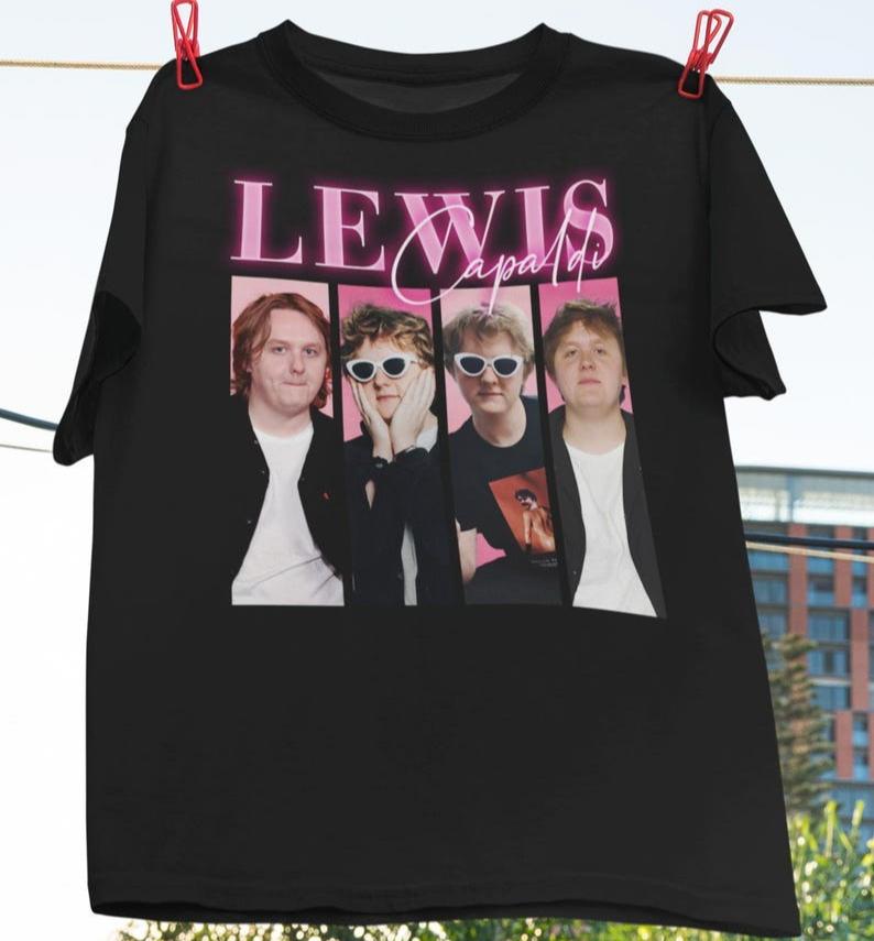 Lewis Capaldi Tour Vintage Tshirt Funny Y2k Retro Tee Pop Star Fan Merch Gift Funny Meme Y2k Tshirt Men Women Streetwear Tee
