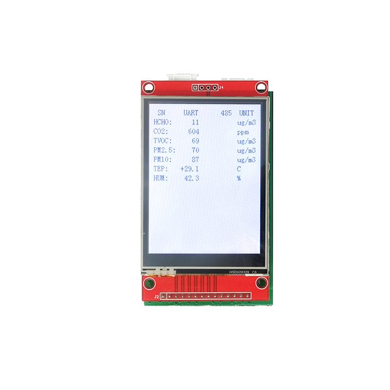 

7 In1 Air Quality Sensor Module Co2 PM2.5 Particle Dust Sensor With Temperature Humidity Tvoc Hcho Sensor M701B Test display