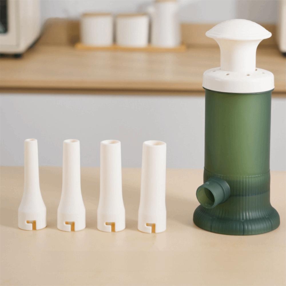 

Washable Sausage Filler Large Sausage Funnel Nozzle Portable Meatball Mold Filling Tool зелёный