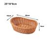 Multistyles Imitation Rattan Fruit Plate Retro Woven Multipurpose Storage Rattan Woven Tea Tray Picnic Snacks Sundry Baskets