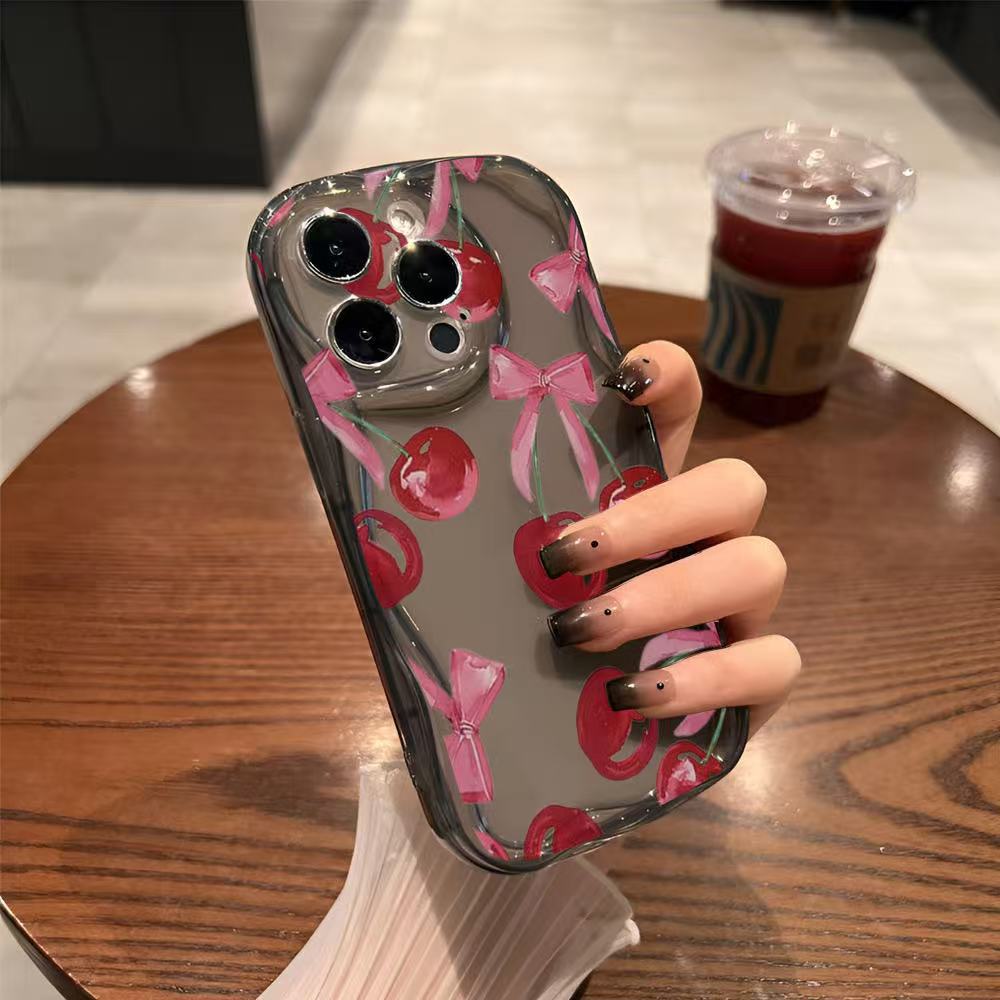 Bow Cherry for Iphone17promax Mobile Phone Case 16 Apple 15 Anti-drop 14 Pro Japan and Korea 13/12