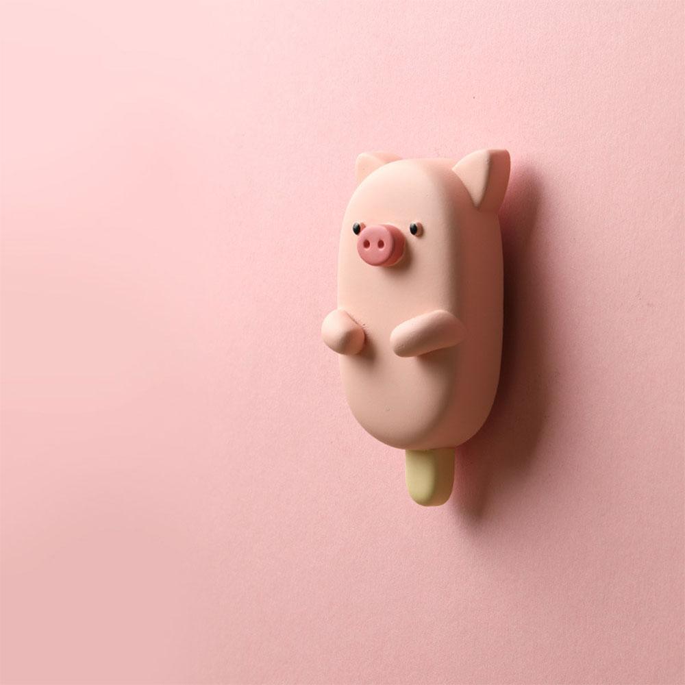 Cartoon Cute Animal Kitchen Refrigerator Magnet Resin Fruit Popsicle Ice Cream Home Decoration Multicolor Optional