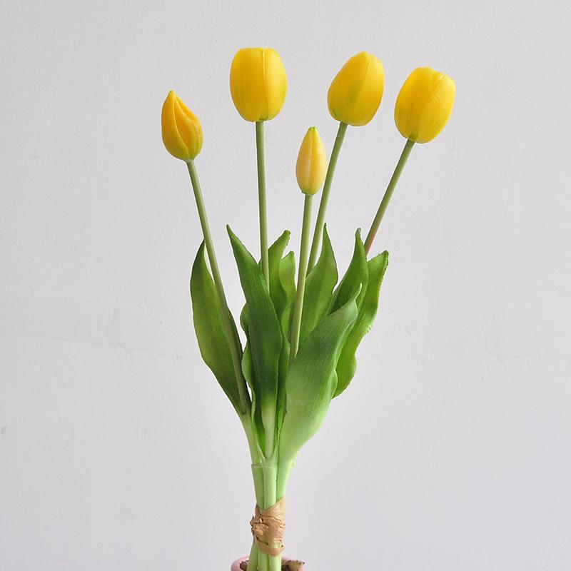 Artificial Flower Tulip High Quality Artificial Flowers Home Room Decor Wedding Mother Valentine Floral Ornaments Holding Flower