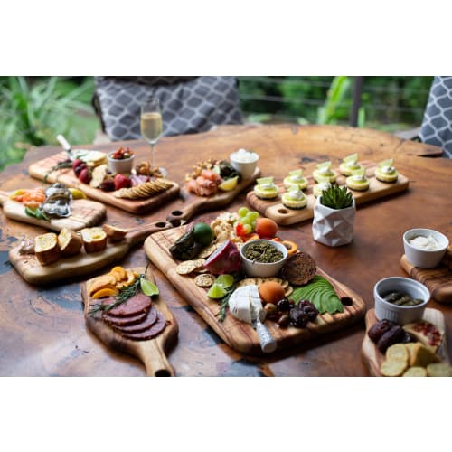 FAB SLABS Cutting Board, Paddle, Natural Camphor Wood, 500mm X 200mm X 30mm (Large)