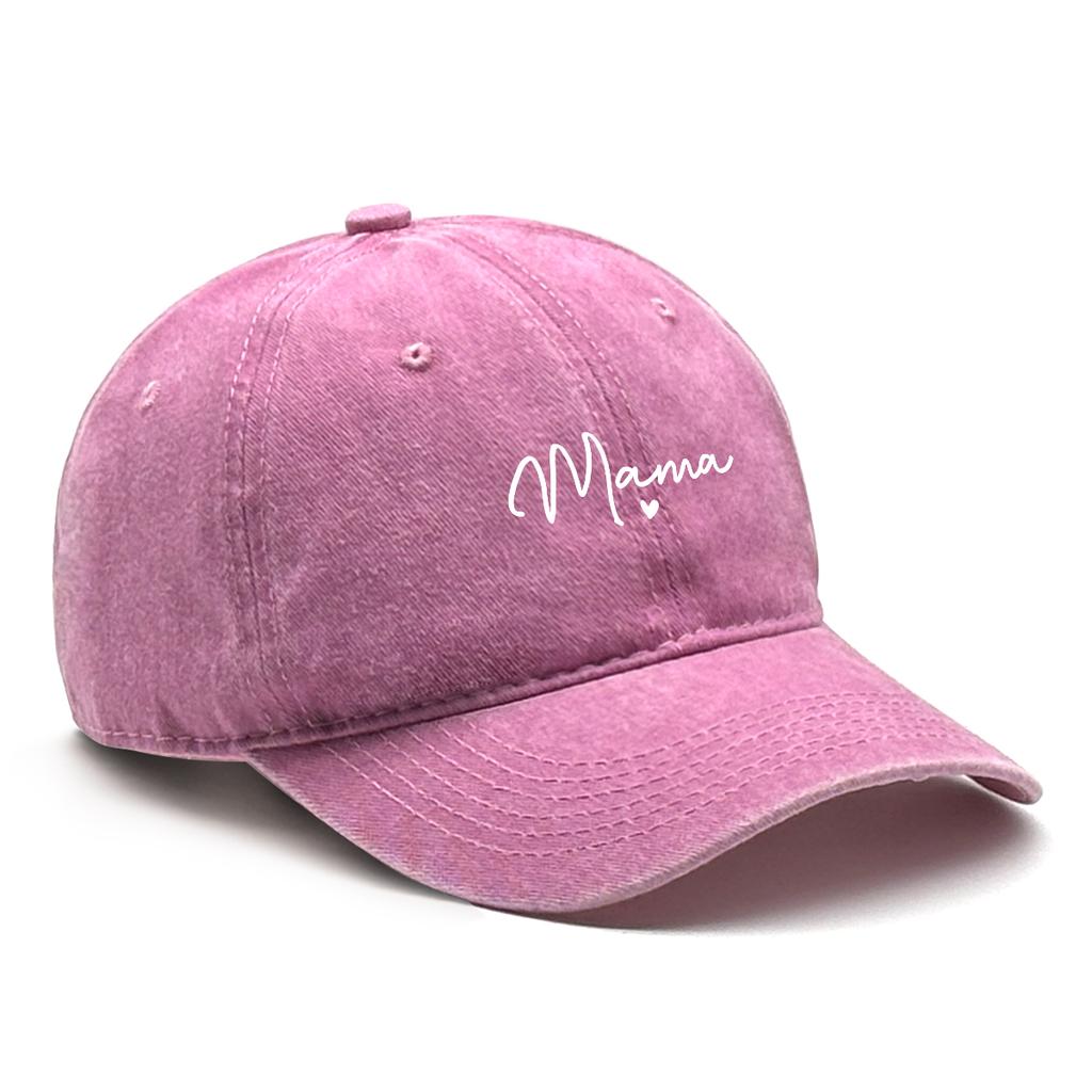 Mama Print Snapback Caps 100% Washed Cotton Hat Inelastic Adjustable Buckle Adjustable Baseball Caps Perfect For Daily Wear
