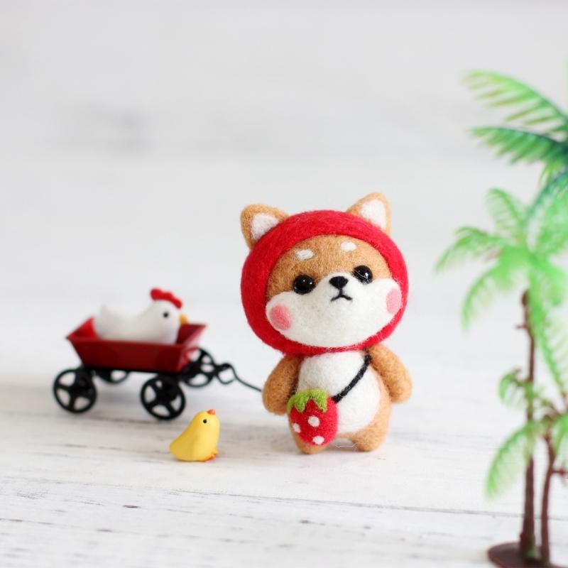 Komplettes Wollfilz-Materialpaket-Set für DIY-Bastelarbeiten Basteln Sie ein charmantes Spielzeug mit diesem anfängerfreundlichen Set