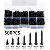 500pcs Portable Metal M3 Screw Kit Cross Head Round Head Self Tapping Screw Fastener Self Drilling Pan Head Screw Hardware