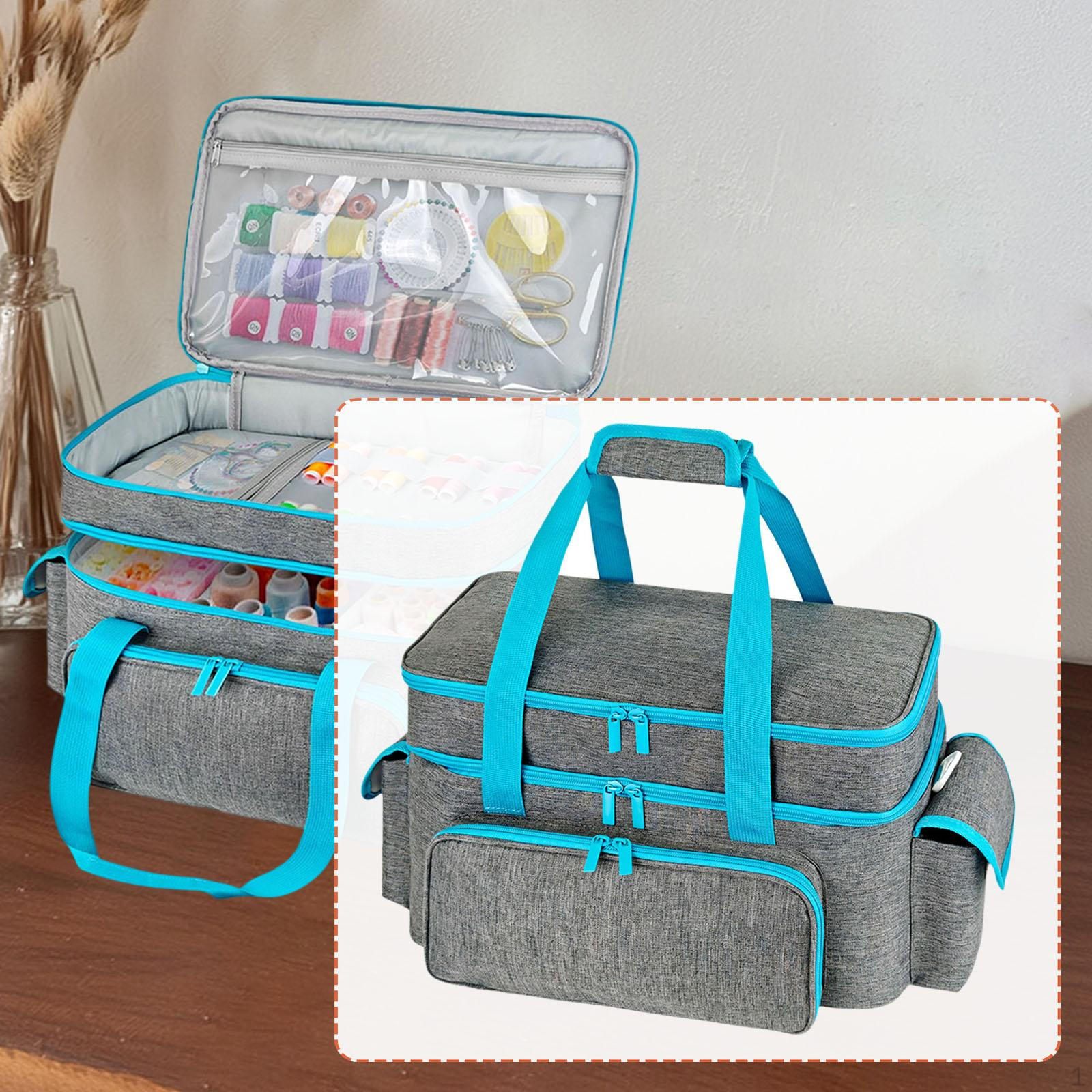 

Сумка для зберігання шиття, Знімний плечовий ремінь, Велика місткість, Органайзер для аксесуарів, Подвійна