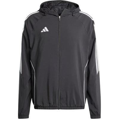 Tiro 24 Windbreaker mit Drei-Streifen-Design Langarm Kapuzenjacke Herren Oberbekleidung Schwarz IM8806