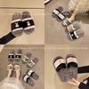 Fashion Fluffy Slippers Women Home Fashion Designer Shoes Ladies Popular Casual Platform Indoor Fur Slides Girls Flats Open Toe Elegant
