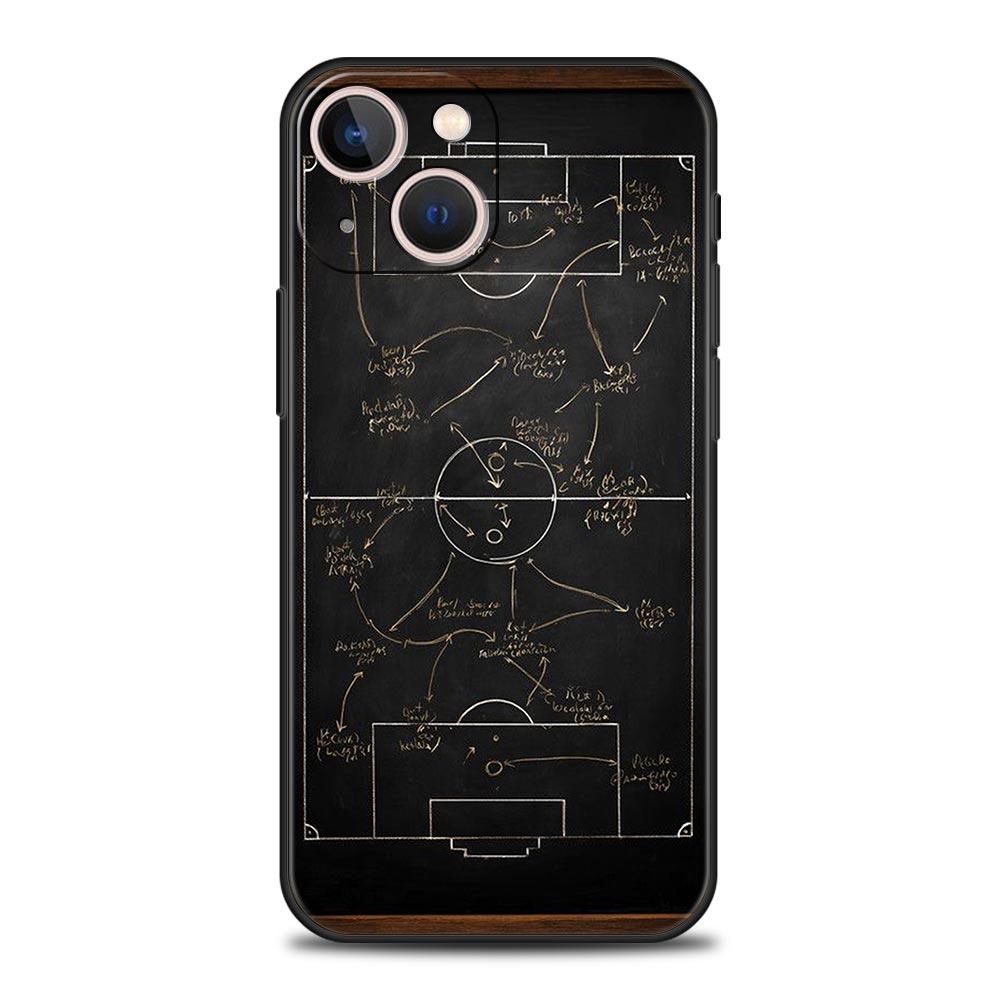 Football Basketball Tactical Board Phone Case Cover for iPhone 17 16 15 14 13 12 11 Pro Max 17Air Plus Shockproof Soft TPU Shell