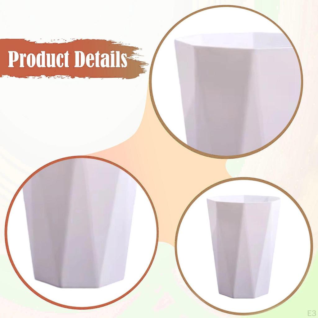 Round PP Bin, Lightweight, Modern And Washable, Ideal for The Bedroom Bathroom.