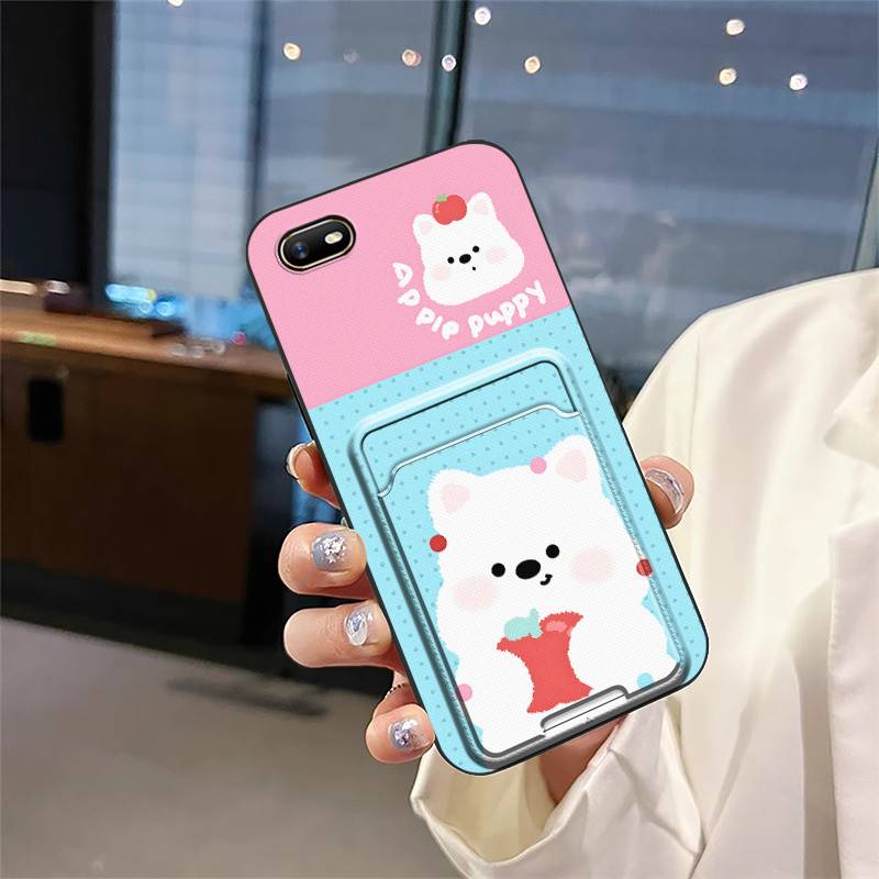 TPU Card sleeve Phone Case For OPPO A1K Card slot Silicone Fashion Design Anti-knock Graffiti protective Durable Cartoon