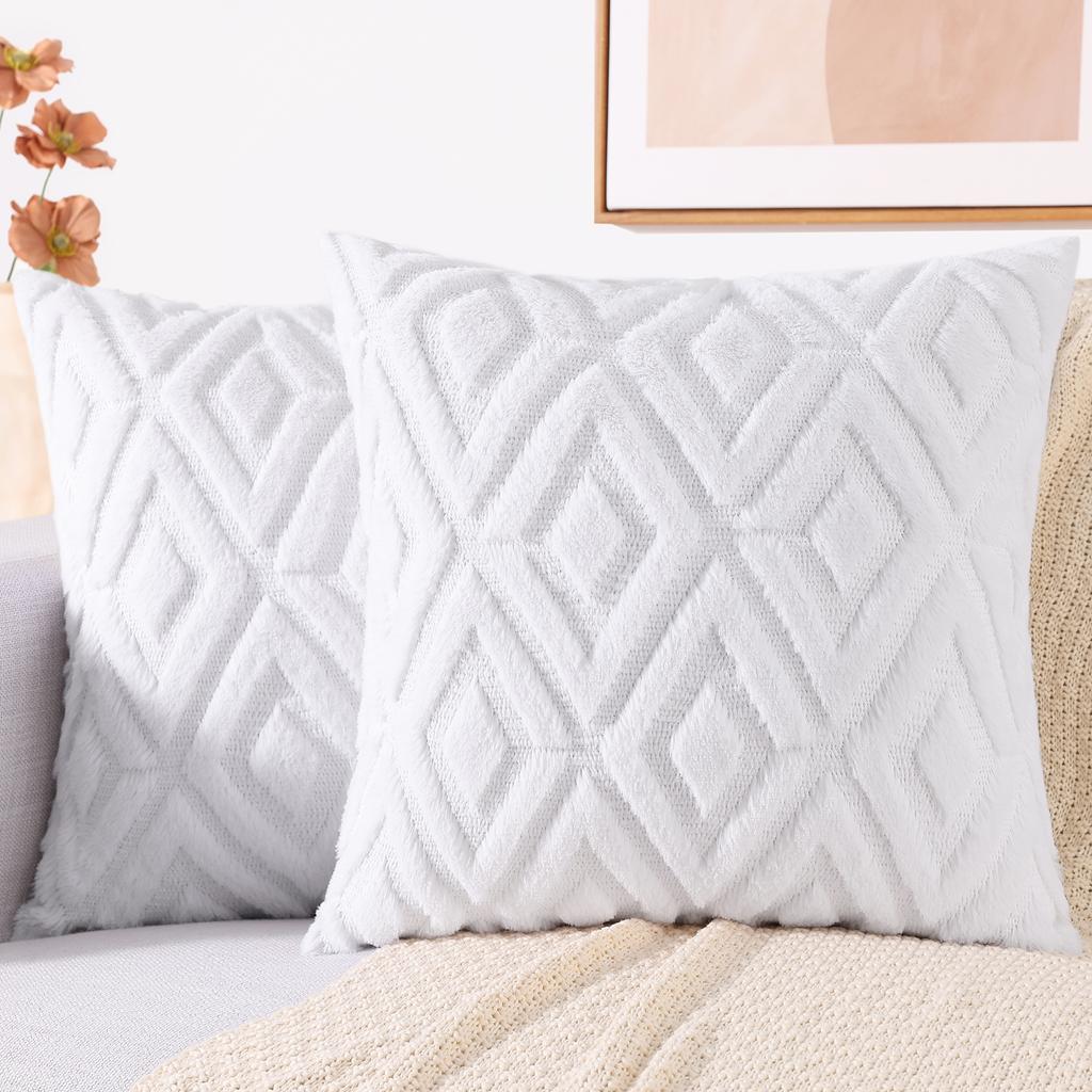Throw Covers New Hapihappy Pillow 45x45 Set Of 2 Decorative Soft Plush Pillow Case 30x50 Pillow Covers For Bed Sofa Living Room