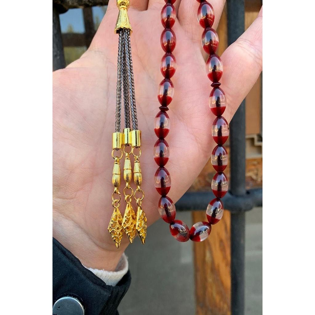 Herren-Gebetsperlen aus Vernier-Pulver-Bernstein