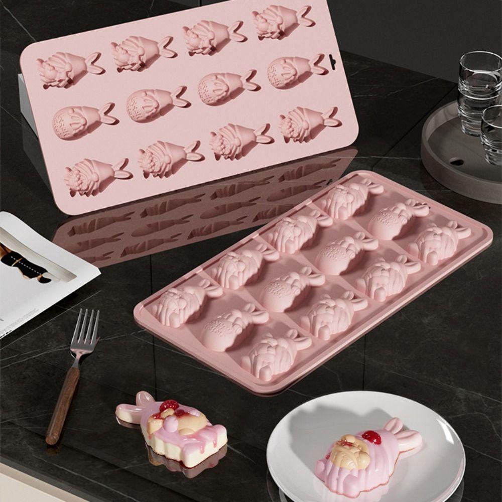 Easter Egg Bunny Muffin Pan 12-Cavity Chocolate Molds Cute Easter Bunny Molds  Holiday Baking