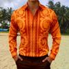 Camicia Lunga con Fantasia Barocca di Lusso, Elegante Top Moda Uomo