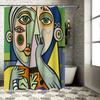 Colorful Bathroom Shower Curtain With Modern Art Design For Home Decor Green & Yellow Abstract Print Size: 72 X 84 Inches Aliexp