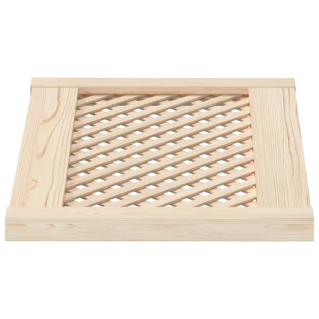 Cabinet Doors 2 Pcs Grid Design 59.5 X 39.5 Cm Solid Pine Wood