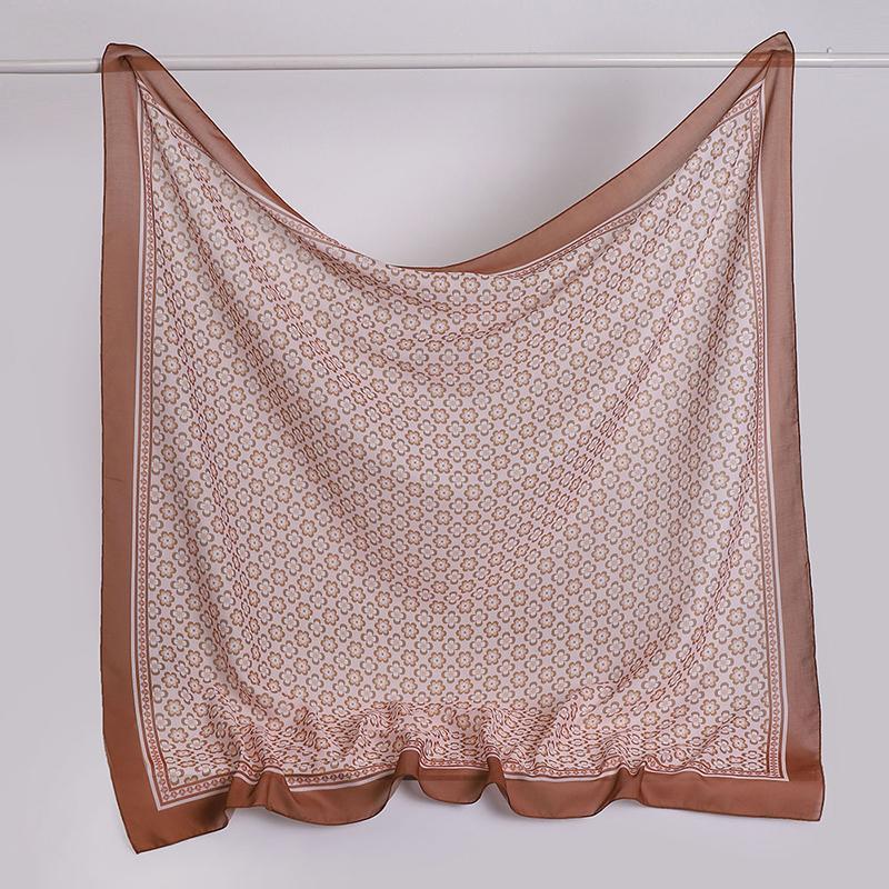 110Cm Printed Square Scarf for Woman Cotton Linen Feel Muslim Hijabs Shawls Soft Wraps Lady Neckerchief Female Handkerchief