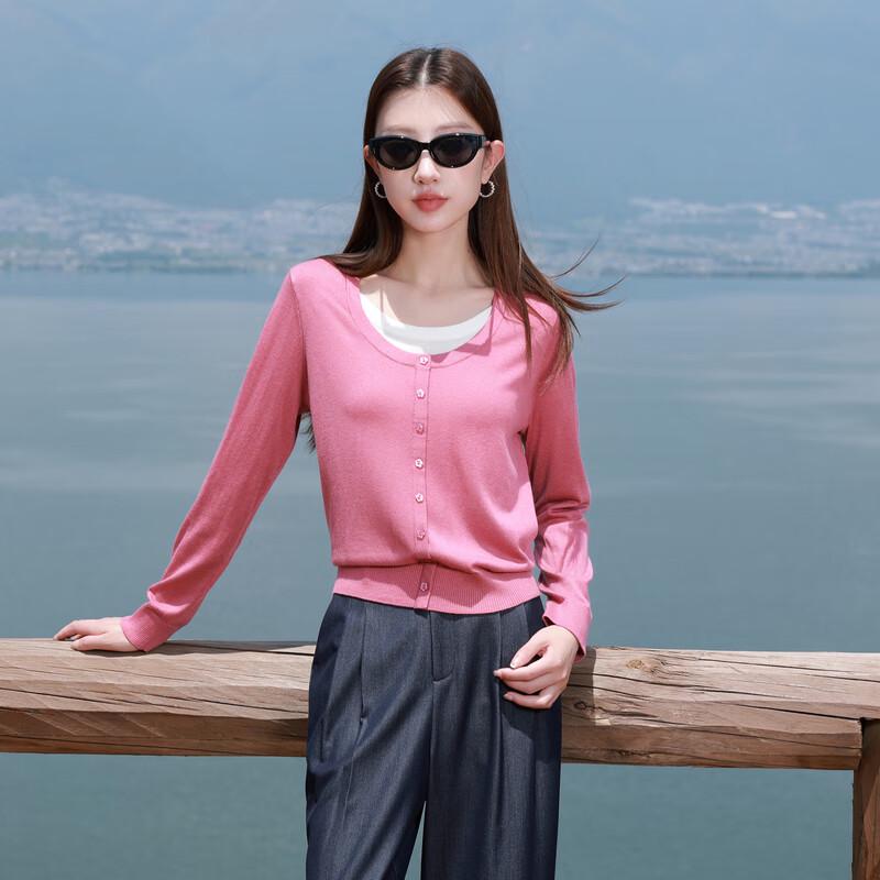 Women's Plus Size Faux Two-Piece Spliced Knit Sweater