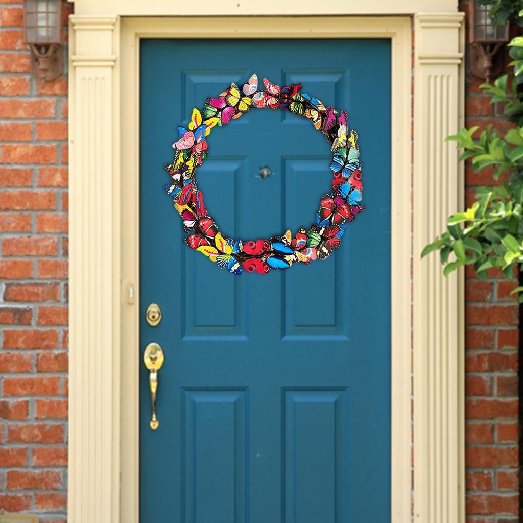 Beautiful Butterflies For Spring Door Decor Garden Decorative Butterflies Wreath