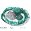 4mm Natural Stone Beads Bracelet With 3pcs Stones Rose Quartzs Amethysts Red Agates Turquoises Opal Bracelet Set For Women Men