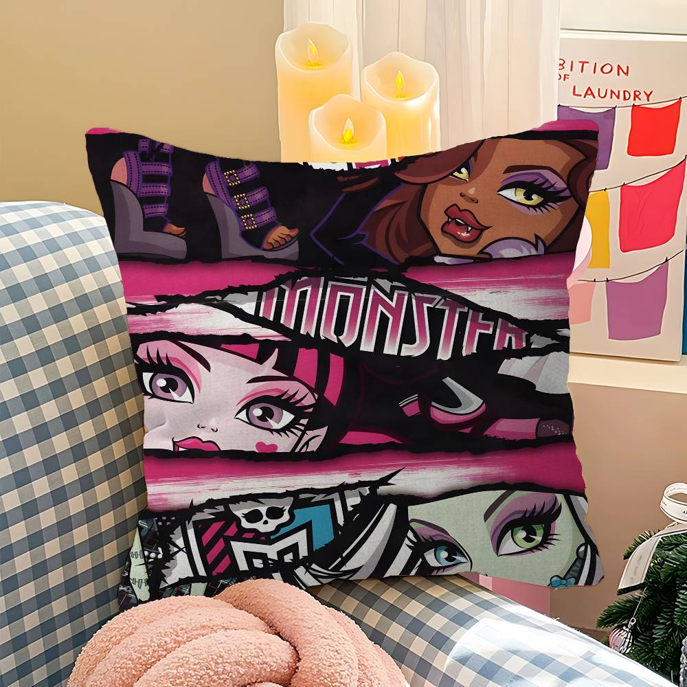 

Funny MMonster Cartoon HHigh Anime Cushion Cover Inches Farmhouse Decor Home Throw Pillow Covers for Couch Decorations 30x30 cm