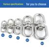 304 Stainless Steel Swivel Chain Shackle for Dog Chains and Connectors (M4, M5, M6, M8).