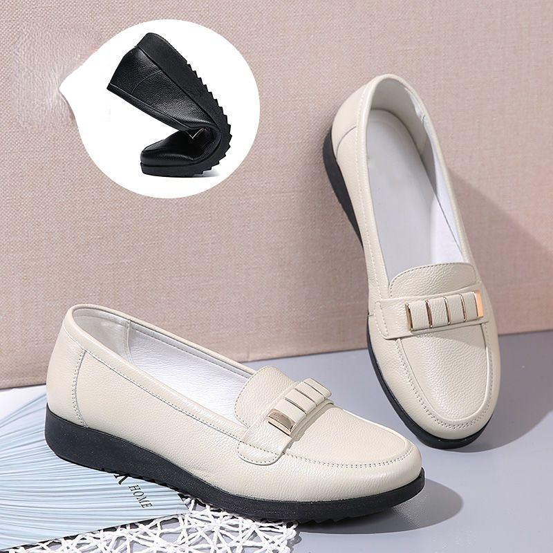 Spring and Autumn Middle-aged and Elderly Shoes Female Breathable Non-slip Shoes Summer Flat Shoes Soft Bottom Cloth Shoes