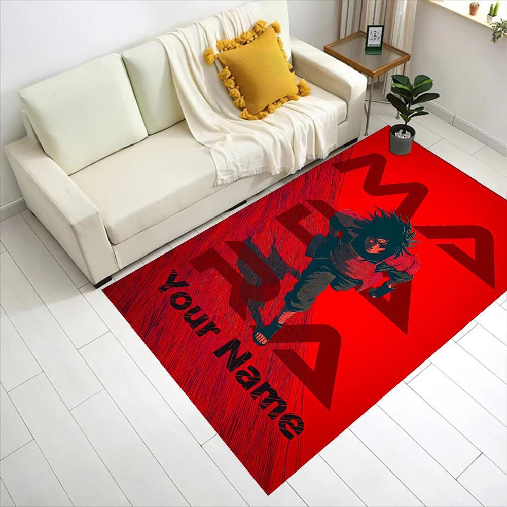 Naruto Character Customizable Name Floor Mat Design for Decorate room Dining Room Living Rooms Outdoor Antislip Carpet Anime Office Decor