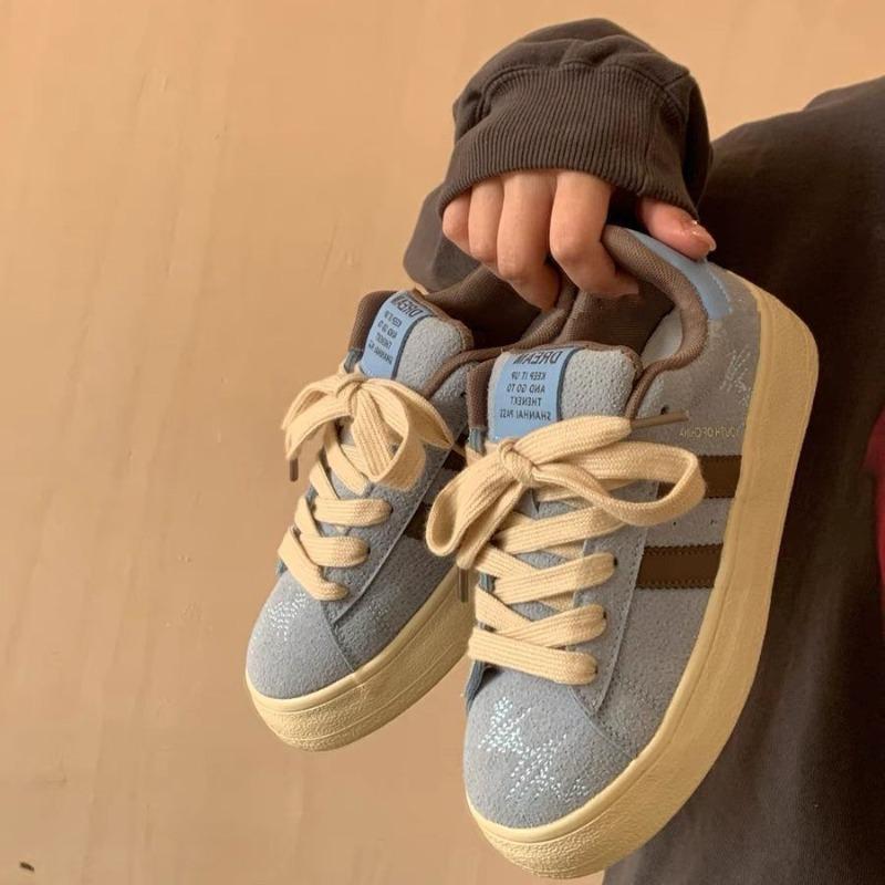 Dopamine Thick Baseplate Shoes Women's Spring and Summer Niche Versatile White Shoes Student Sports and Leisure Shoes Tide