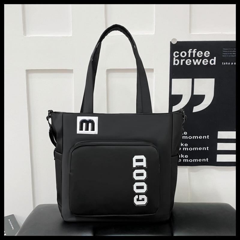School Bag New High Value Fresh Letter Satchel Couple Light Travel Make-up Class Large Capacity Messenger Bag