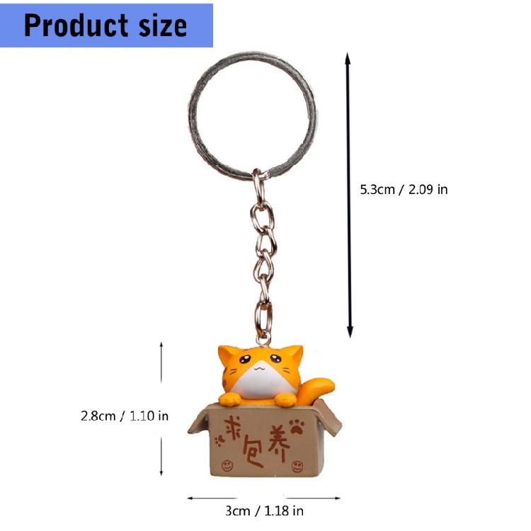 Practical Lovely Animal Happy Cats Keychain Small Pendant Versatile Daily Accessories for Home and Office Decoration