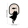Clock, Black Arabic Numerals, Silent Hanging Decorative Clock for Classroom