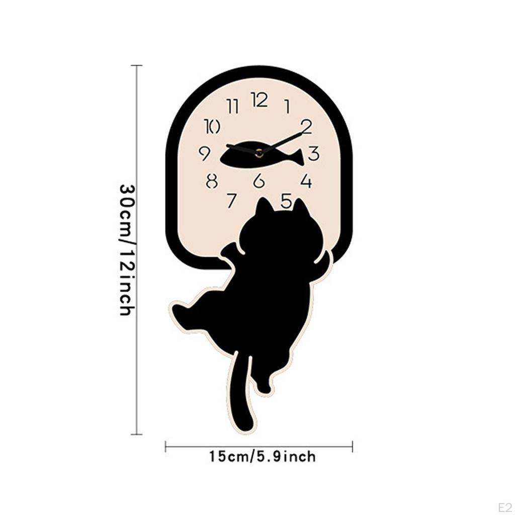 Clock, Black Arabic Numerals, Silent Hanging Decorative Clock for Classroom