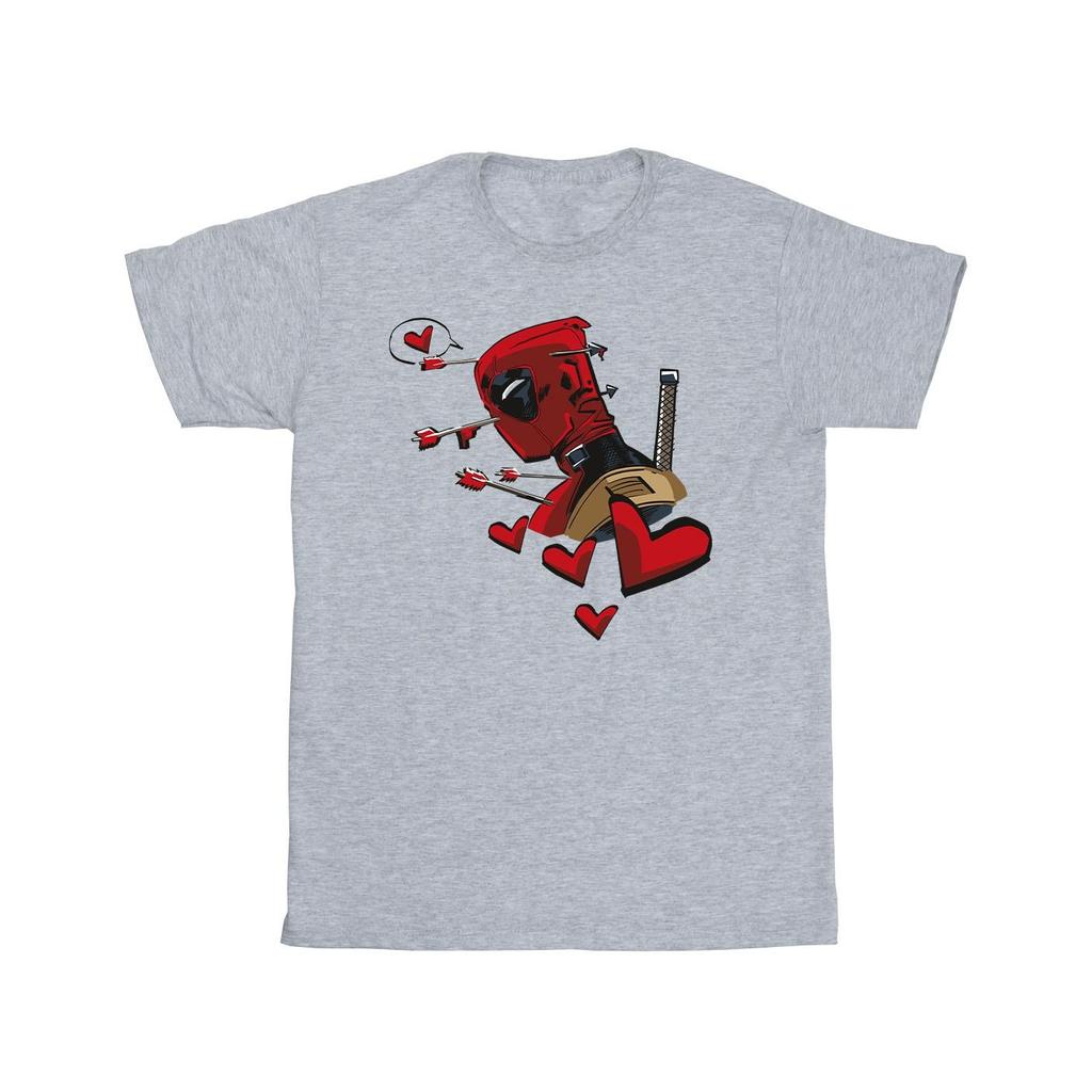 Marvel Mens Deadpool Love Arrow T-Shirt