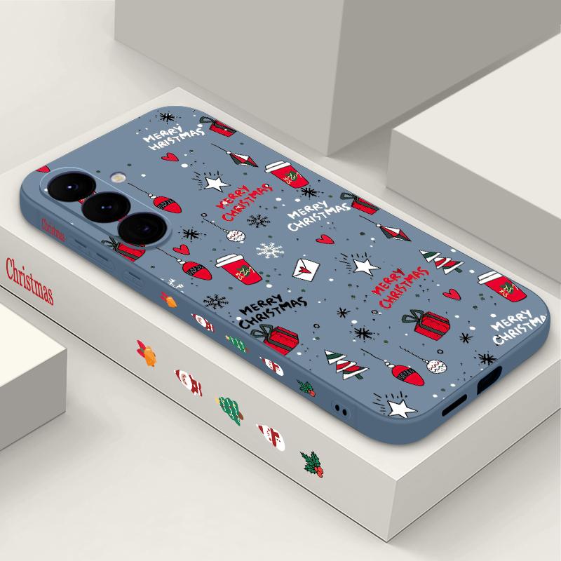 Christmas Gifts Pattern Phone Case For Samsung Galaxy A56 A17 A26 A16 A36 A55 A54 A53 A15 S24 S25 FE S25 S22 S23 Ultra Shockproof Lanyard Cover