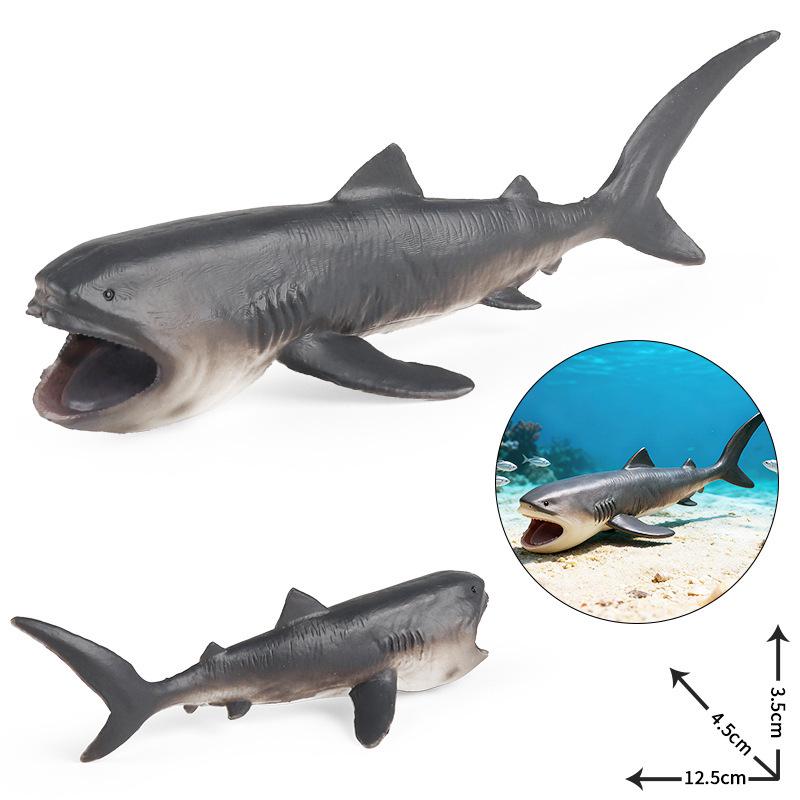 Children's Marine Animal Cognitive Model: Shark, Megalodon, Tiger Shark - Desktop Toy Ornament