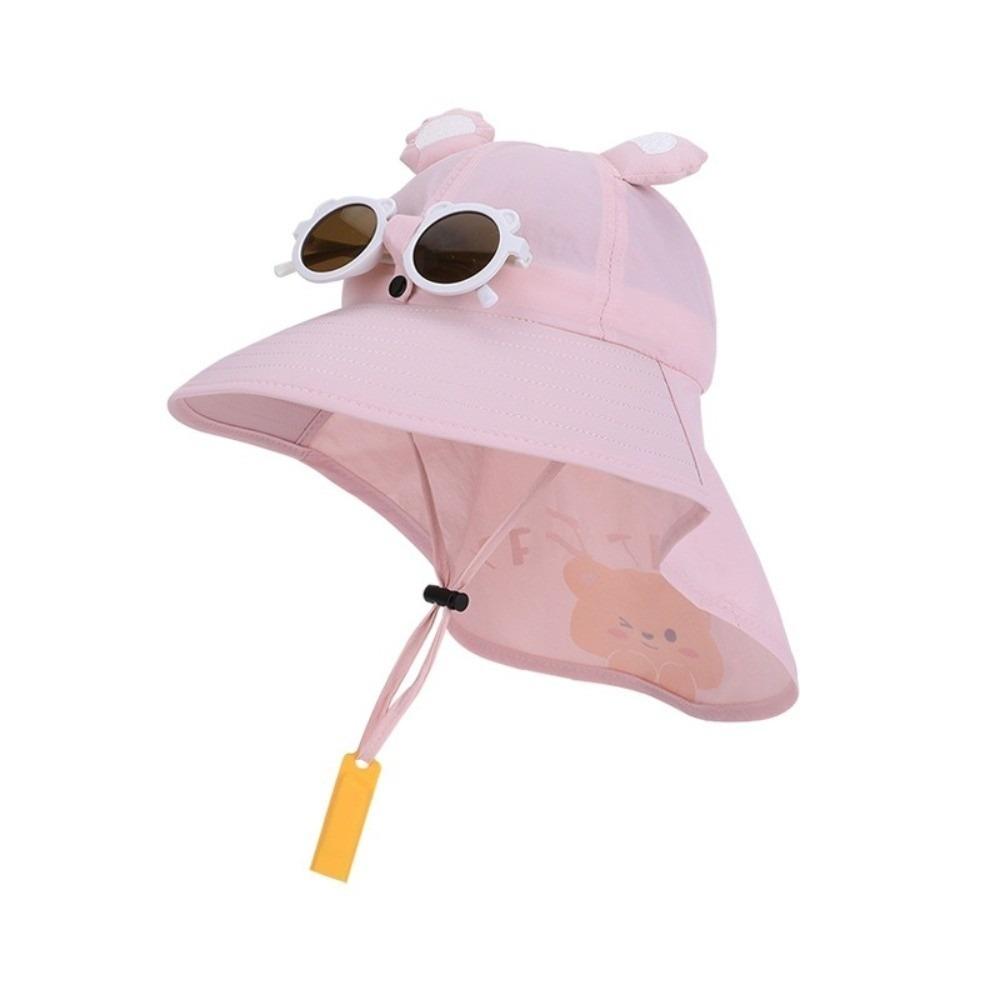 Anti-UV Sun Hat with Neck Protection Shawl Safari Cap New Bucket Hat Kids