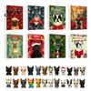 Countdown Calendar 24 Days Bulldog Advent 2026, Acrylic Puppy Ornaments Christmas Calendar, 2D Flat Dog Xmas Tree Pendant for Tree, Holiday