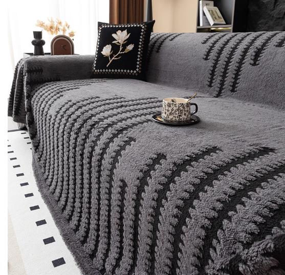 New Short Plush Sofa Cover Cloth Lamb Wool Universal Dust Cover Big Blanket Fully Enclosed L Sofas Towel Home Decoration