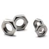 304 Stainless Steel Thin Hex Fine Thread Nuts Metric M4-M24