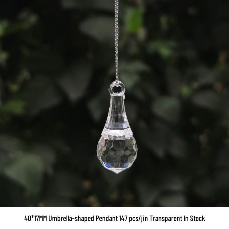 DIY Acrylic Beaded Jewelry Accessories: Transparent Cone Pendant for Door, Window, or Bead Curtains