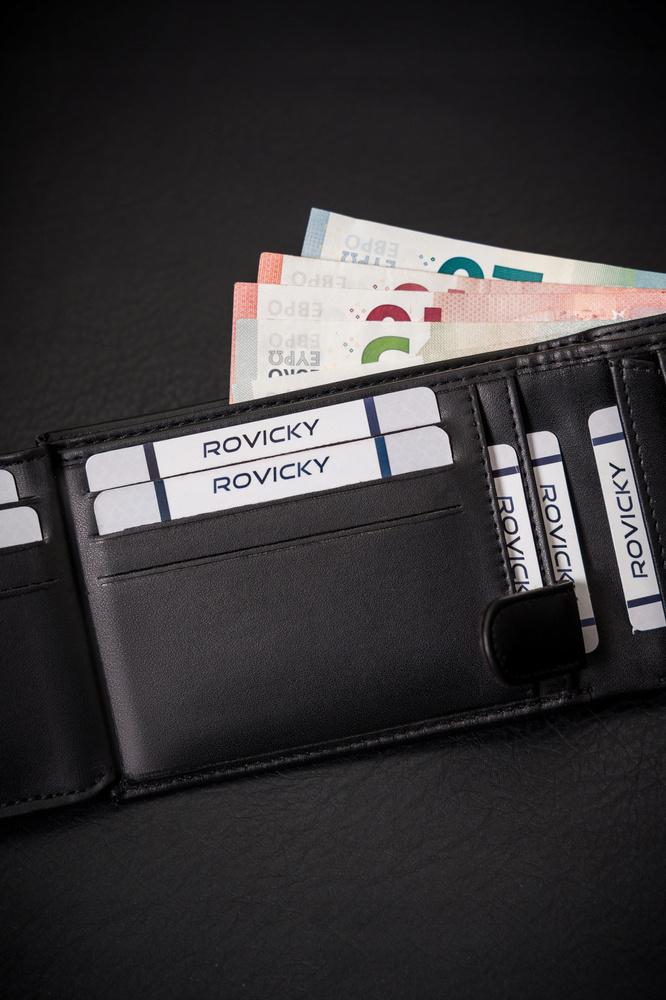 Large men's wallet made of eco-leather in landscape orientation - 4U Cavaldi