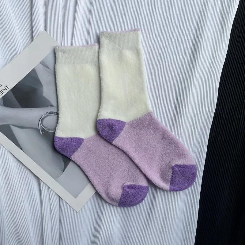 

Высококачественные зимние теплые и нежные женские носки с раздельным носком, мягкие, удобные, 200 игл, пушистые, с двумя пальцами, японские толстые носки Size 35-40