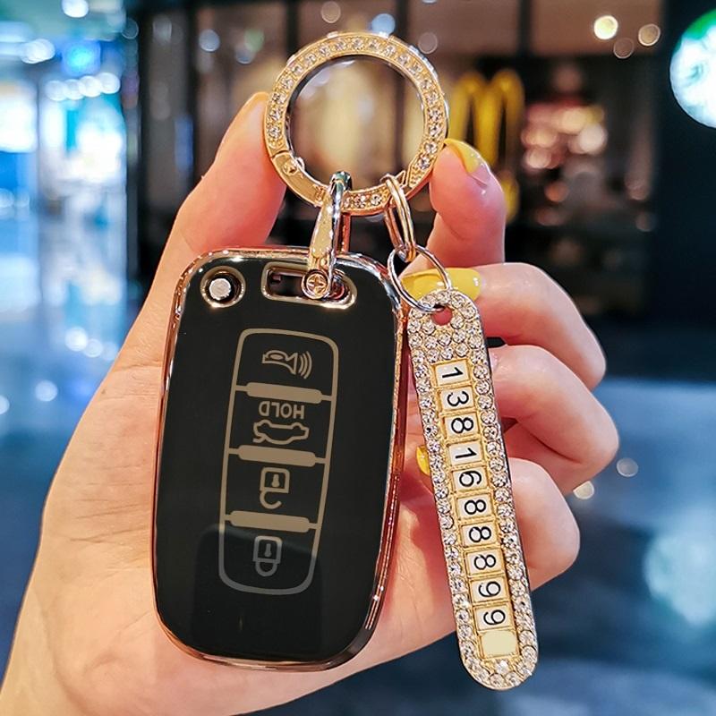 

New TPU Car Remote Key Case Cover Protect Shell Bag For Hyundai IX35 Elantra Sonata 8 9 Genesis Coupe 3/4 Buttons Accessories