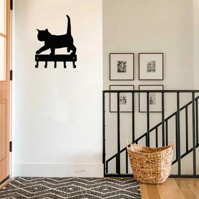 Promotion Cat 2 Kitten Key Rack & Hanger  Small 6 Inch Wide Hook Bathroom Accessories Decoration For Home Wall Sticker