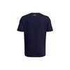 Under Armour Letter Logo Print Crew Neck Short Sleeve T-Shirt Men Tops Navy-Blue 1382915-410