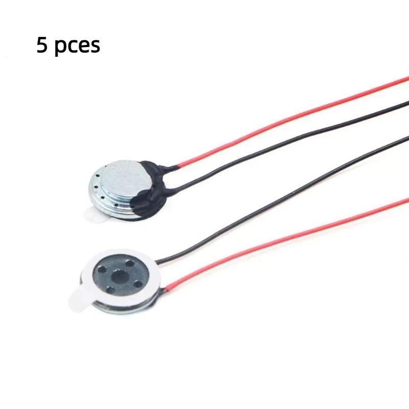 1/5/10Pcs 10mm Diameter Mini Loudspeaker Ultra-thin 8Ohm 0.5W 1W Round Speaker For Mobile Phone Repair Audio DIY